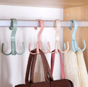 Creative Rotatable 4-Claw Hook - Multi-Functional Wardrobe Hanger for Clothes - Picture 1 of 6