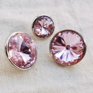 10Pcs Shiny Glass Crystal Rhinestone Buttons DIY Shirt Clothing Sewing Decor - Picture 1 of 22