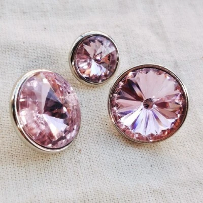 10Pcs Shiny Glass Crystal Rhinestone Buttons DIY Shirt Clothing Sewing Decor - Image 1 of 4