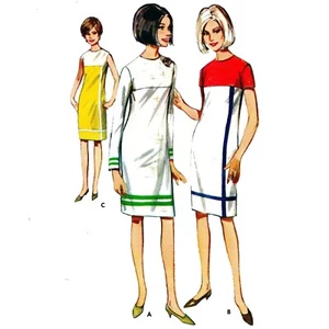 1960s Sewing Pattern, QUICK ‘N EASY Mondrian Shift Dress - Bust: 36” (91.5cm) - Picture 1 of 1