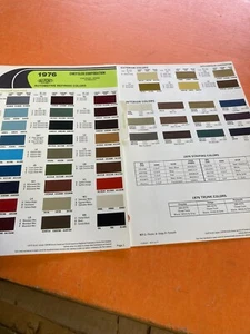 1976 CHRYSLER, PLYMOUTH, DODGE AUTO DUPONT Exterior & INTERIOR Paint Chips - Imagen 1 de 1