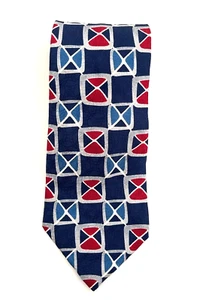 Oleg Cassini Mens Necktie-Multicolor Geometrical Pattern - Picture 1 of 2