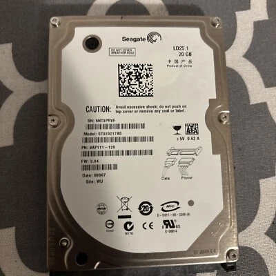 OEM Original Seagate ST920217AS 20GB SATA/150 5400RPM 2MB 2.5" Hard Drive - Image 1 of 4