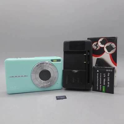 44.0MP Compact Digital Camera Green Blue Tested Full Working Set - Image 1 of 4