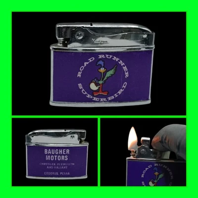 Винтажный Plymouth Chrysler Roadrunner промо плоский объявление прикуривателя - рабочий  - Изображение 1 из 4