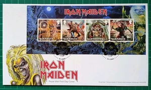 2023 Iron maiden Miniature Sheet FDC London E11 PL FDI - Picture 1 of 2