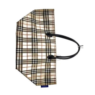 Bolso de Mano Burberry Etiqueta Azul Nova Cuadros Poliéster Clásico Vintage Auténtico Foto 1 de 4