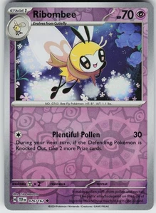 Pokemon Ribombee 076/162 SV05: Temporal Forces NM Reverse Holo card - Picture 1 of 2