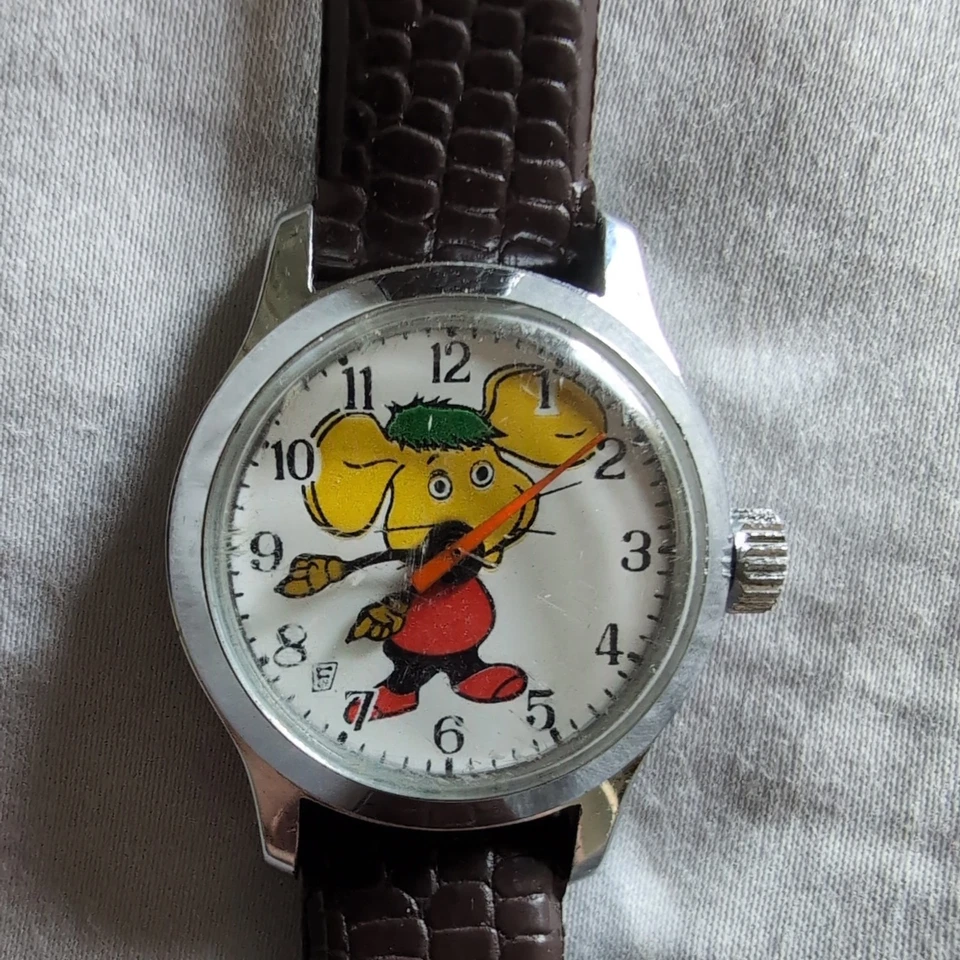 Reloj topo gigio vintage años 70 movimiento manual juguete marioneta temática repuestos o reparaciones Foto 1 de 4
