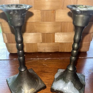 Brass Candle Sticks Pair - Picture 1 of 2