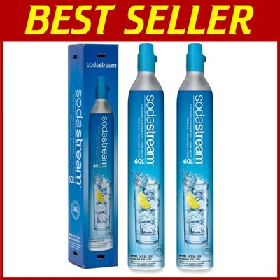 Paquete de recarga de gas CO2 - 2 cilindros, sistema de atornillado AZUL Foto 1 de 4