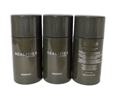 3 x REALIDADES PARA HOMBRES 2,6 OZ 75 G. Desodorante en barra para hombres ¡FRESCO NUEVO SÍ! TRES Foto 1 de 4