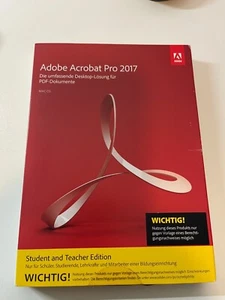 Adobe Acrobat Pro 2017 Vollversion Box, CD, ,Student/Teacher OVP NEU - Bild 1 von 7
