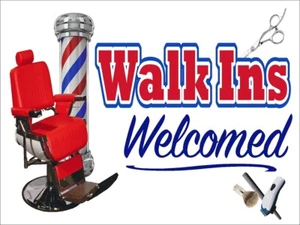 LETRERO DE PLÁSTICO PVC LISO WALK INS BIENVENIDO (ELIGE UNA TALLA) - Imagen 1 de 6