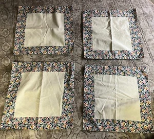 Boho Retro Style Cloth Placemats Vintage Flowers Set Of 4 - Picture 1 of 11