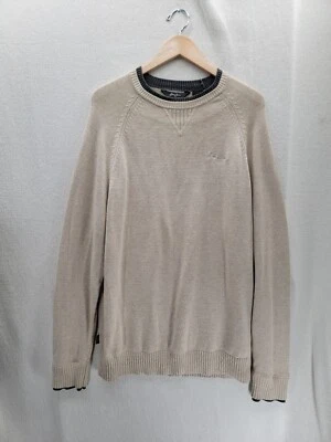 Sean John Men's Knit 100% Cotton Beige Pullover Long Sleeve Sweater Size- XL - Image 1 of 4