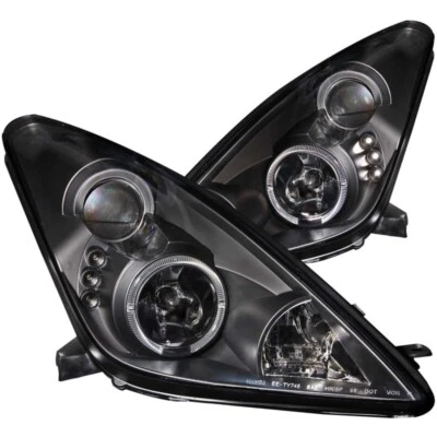 ANZO For 2000-2005 Toyota Celica Projector Headlights W/ Halo Black - Imagem 1 de 4