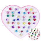 Fashion Jewellery Girl Adjustable Kids Ring Set 36Pcs Crystal Rings Toy Gift*
