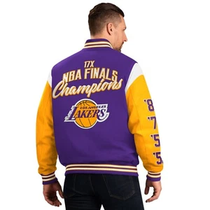 Los Angeles Lakers 17 time Finals Champions Purple Franchise Commemortive Jacket - Picture 1 of 2