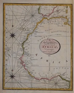 DIE WESTKÜSTE AFRIKAS FÜR MALHAMS MARINE GAZETTEER, 1801. - Bild 1 von 1