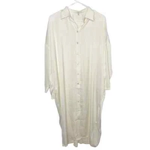 Lucca Couture Collared Long Sleeve Button Front Shirt Dress Ivory Size XS NWOT - Picture 1 of 5
