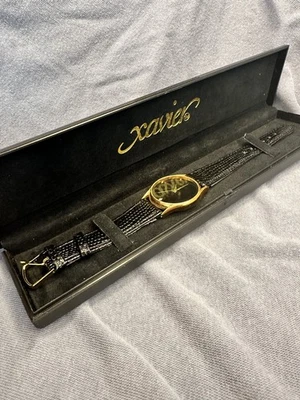 Vintage Xavier Black Leather banded Watch - Image 1 of 4