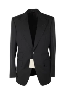 Traje TOM FORD Windsor Signature Negro Sólido Talla 48 IT / 38R EE. UU. Nuevo Con Etiquetas - Imagen 1 de 7
