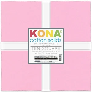 TEN-1366-42 - 10in - Kona 100% Cotton Solids - Summer Days - 42pcs - Layer Cake - Picture 1 of 2