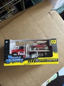 Muscle Machines 1:64 Transport 1966 C60 Chevy Flatbed with 1969 Chevy Camaro SS - Picture 1 of 7
