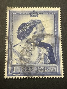 1948 Britain KGVI & QEII £1 Stamp SG #494 | Used - Picture 1 of 3