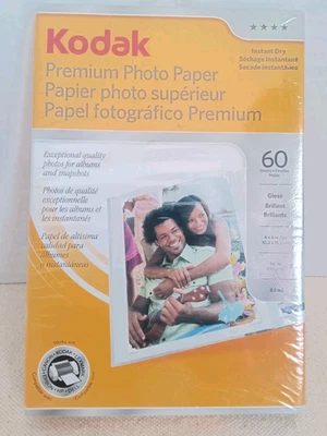Papel Fotográfico Kodak Premium Brillo 4" x 6" Secado Instantáneo 60 Hojas Nuevo Sellado Foto 1 de 3