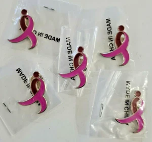 Menge 5 Susan G Komen Brustkrebs Bewusstsein Anstecknadel magnetisch rosa Band - Bild 1 von 2