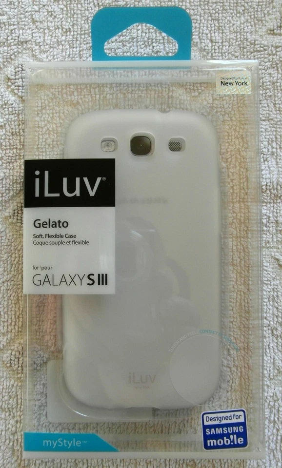 Funda de poliuretano termoplástico iLuv Gelato FlexGel para Samsung Galaxy S III Galaxy S3 blanca ISS259 NUEVA Foto 1 de 2