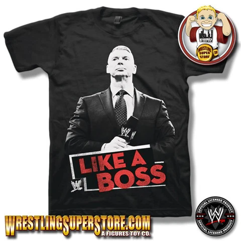 WWE Vince McMahon Like a Boss Adult Size T Shirt Cover