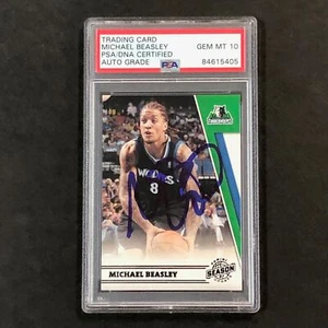 2010-11 Panini Season Update #142 Michael Beasley Signed Card AUTO 10 PSA Slabbe - Picture 1 of 2