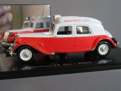 A599 Atlas 38 Citroën 15 Six RMC Tour De France 1952 Traction 1:43 + Base - Immagine 1 di 4