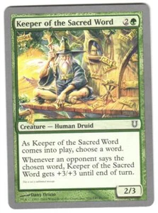 Magic_the_gathering Unhinged Keeper of the Sacred Word #101 2004,MTG,LP Common - Picture 1 of 2