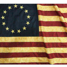 Anley Vintage Style Tea Stained Betsy Ross 3x5 Foot Nylon Flag With Embroidered Stars