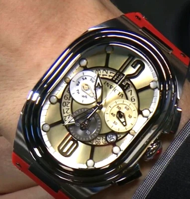 Invicta Revolution 46mm Lupah Swiss Chronograph Date SILVER RED FAST SHIP NIB - image 1 of 4