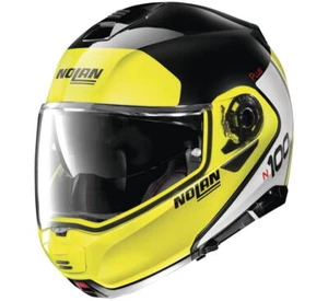 Casco distintivo Nolan N100-5 Plus 2XL negro brillante/amarillo N1P5276150288 - Imagen 1 de 1