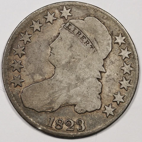 1823 Bust Half. O-106a R-2 tampered 3. .  VG.  175244 Cover