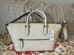 Bolso Bandolera Coach Cara Tiza/Dorado Cuero Guijarro Suave - Nuevo Genuino - Imagen 1 de 11