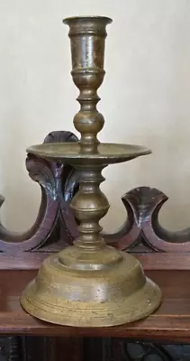 BOUGEOIR ANCIEN EN BRONZE DE STYLE HAUTE EPOQUE - XIX° SIECLE. - Photo 1/4