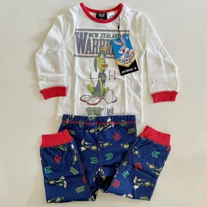 NRL Warriors Kids Pjs Looney Tunes Team Size 1-2 New with Tags Real Licensed - Foto 1 di 7