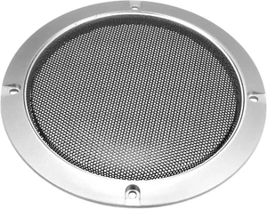 2Pcs 8 Car Speaker Grille Cover Trim round Subwoofer Grille Silver Tone - Picture 1 of 12