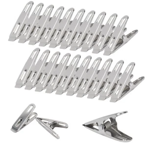 20x Klammer Metall Robust Kleider Wäscheklammer Edelstahl rostfrei Klammer - Bild 1 von 11