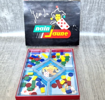 Jeu du Nain Jaune vintage complet jetons cartes rangement Joker classique rare - Photo 1/4