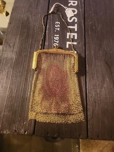 WHITING & DAVIS EL SAH Enamel Mesh Purse Rare Antique Art Deco - Picture 1 of 17