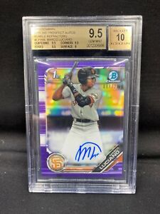2019 MARCO LUCIANO Bowman Chrome PURPLE REFRACTOR Auto RC - BGS 9.5/10 - #/250