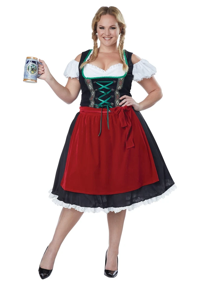 Women's Plus Size Oktoberfest Fraulein Costume - Image 1 of 1